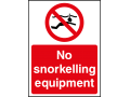 No Snorkelling Equipment
